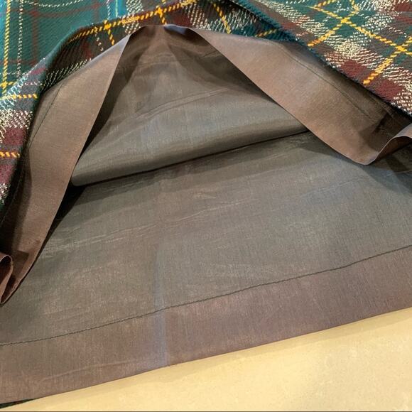 Vintage Couture Givenchy Green Plaid Pencil Skirt 40 - Picture 6 of 6